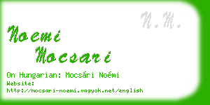 noemi mocsari business card