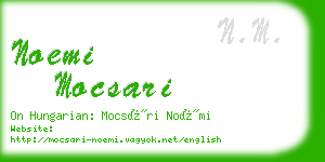 noemi mocsari business card